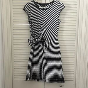 Striped  Navy and White Dress